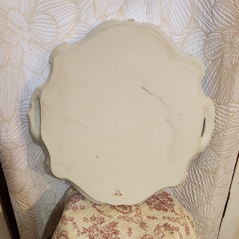 Lenox Swedish Lodge Wood Tray | Distressed Scalloped 19" - Picture 4 of 13